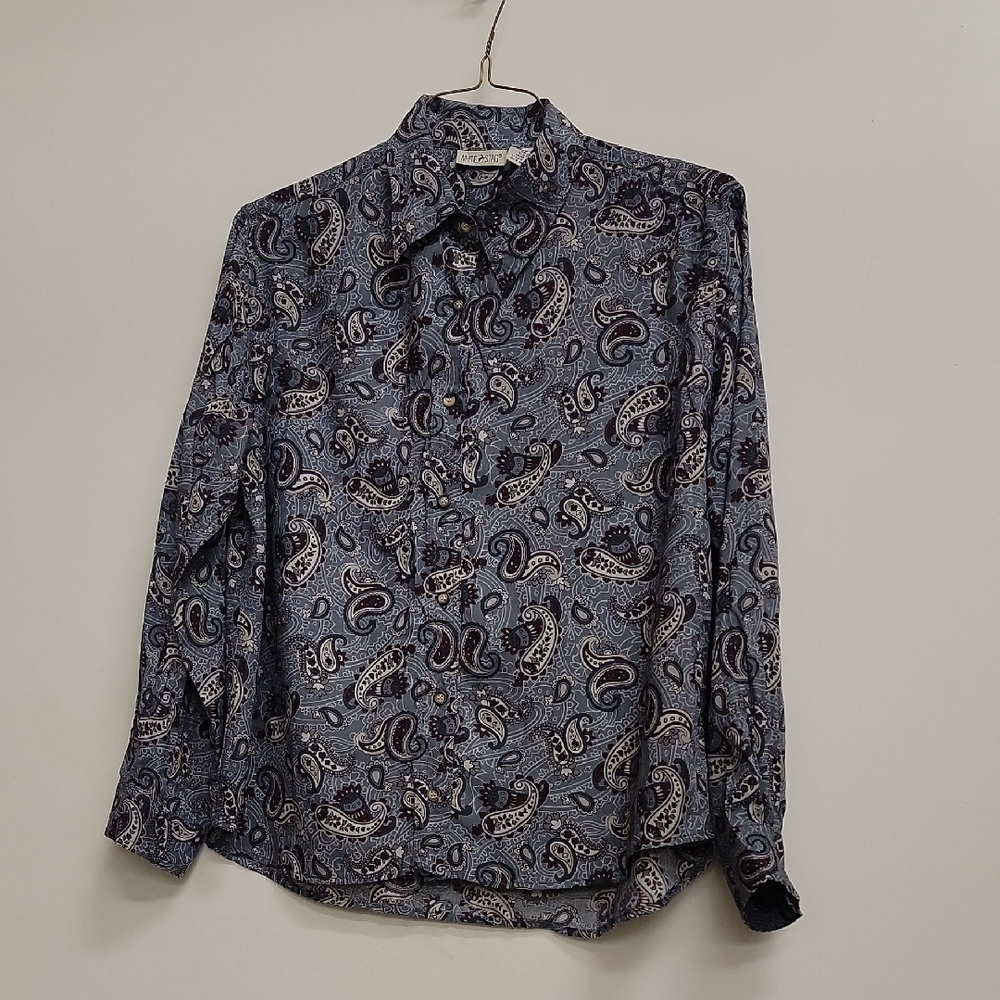 White Stag Blue Casual Button Down Shirt